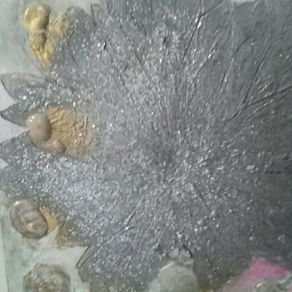 Glitter golden original painting. - Picture 3 of 3